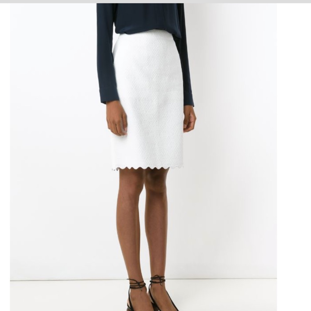 New Tory Burch midi skirt in white Sz 2